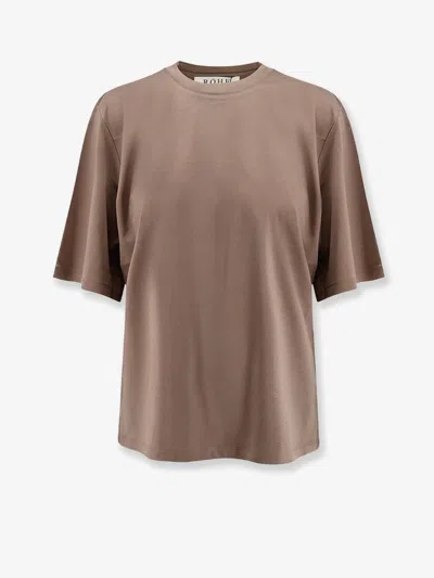 Rohe Cotton, Modal And Silk Blend T-shirt In Brown