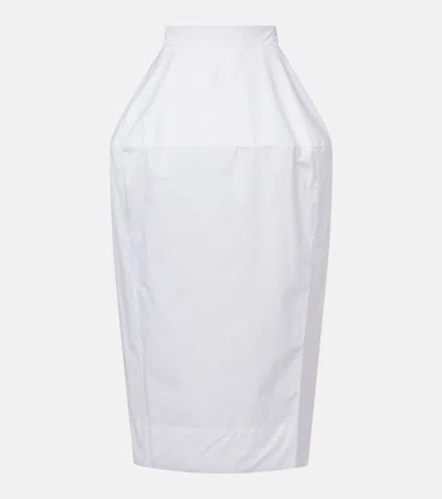 Rohe Cotton Poplin Midi Skirt In White