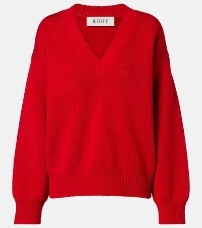 Rohe Róhe Cotton Sweater In Red