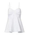 Rohe Structured White Peplum Bustier Top In Multi