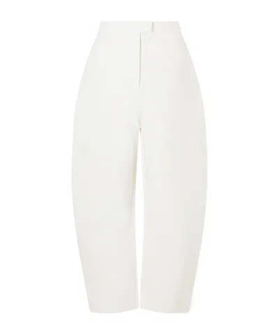 Rohe Cotton Wide-leg Casual Pants In White