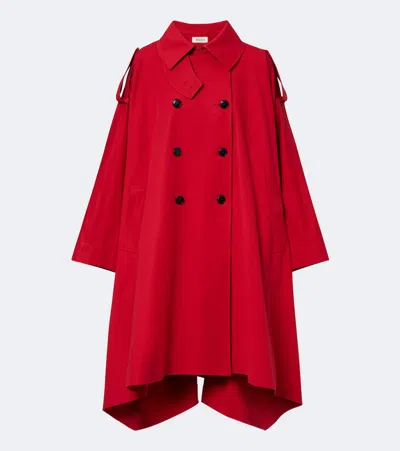 Rohe Róhe Cotton-blend Trench Coat In Red