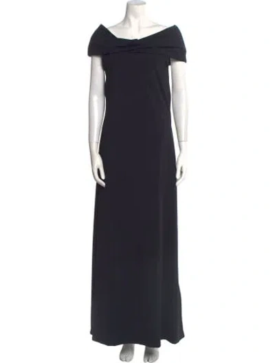 Pre-owned Rohe Cowl Neck Long Dress In Blue