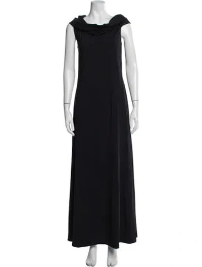 Pre-owned Rohe Cowl Neck Long Dress W/ Tags In Black