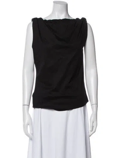 Pre-owned Rohe Cowl Neck Sleeveless Top In Black