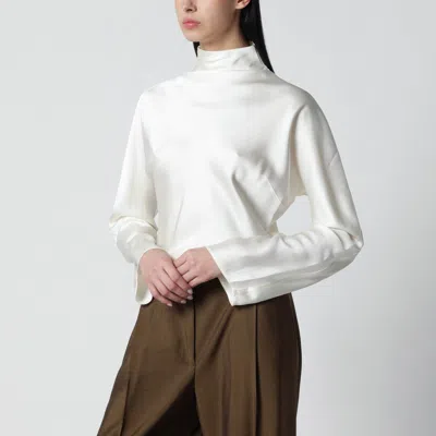 Rohe High-neck Button-fastening Blouse In White
