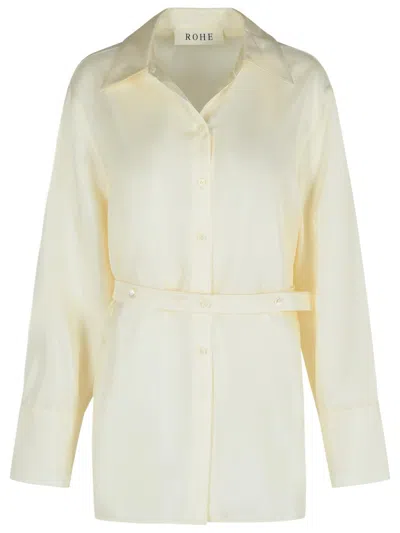 ROHE RÓHE CREAM SILK SHIRT