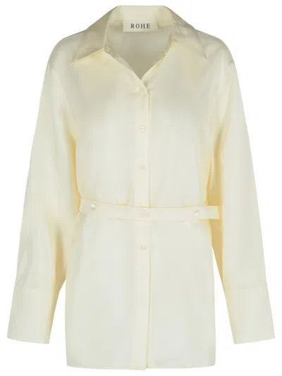 ROHE CREAM SILK SHIRT