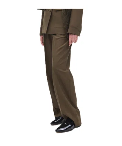 Rohe Creased Casual Pants In Brown
