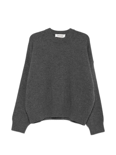 Rohe Crew Neck Dropped-shoulder Sweater In Gray