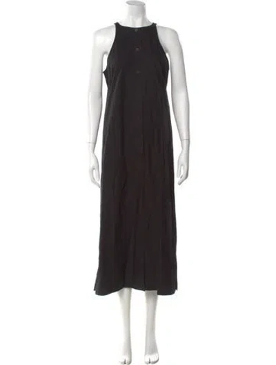Pre-owned Rohe Crew Neck Long Dress In Black