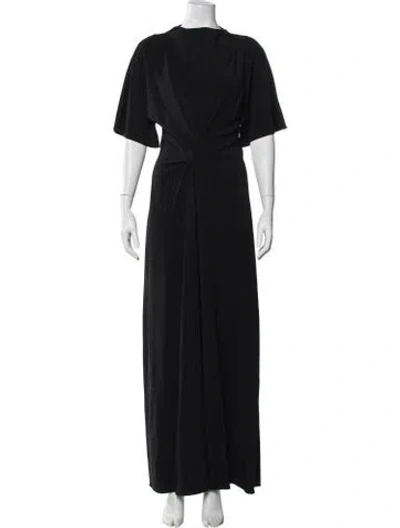 Pre-owned Rohe Crew Neck Long Dress In Black
