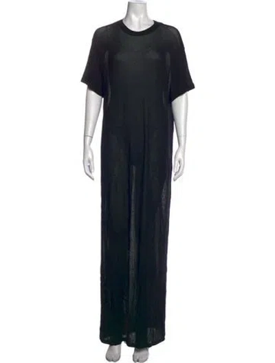 Pre-owned Rohe Crew Neck Long Dress In Black