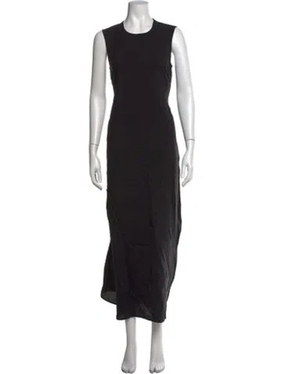 Pre-owned Rohe Crew Neck Long Dress In Black