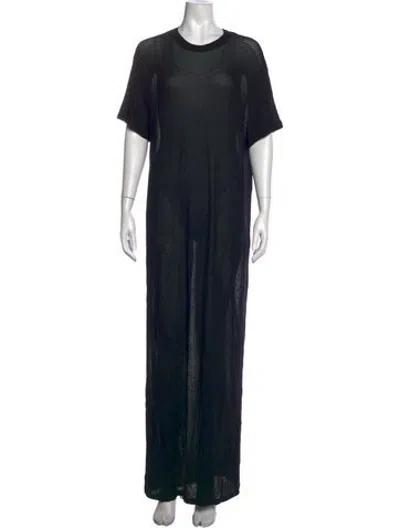 Pre-owned Rohe Crew Neck Long Dress In Black