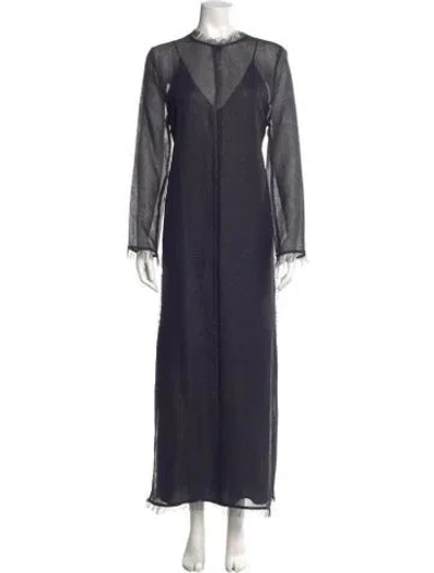 Pre-owned Rohe Crew Neck Long Dress In Blue