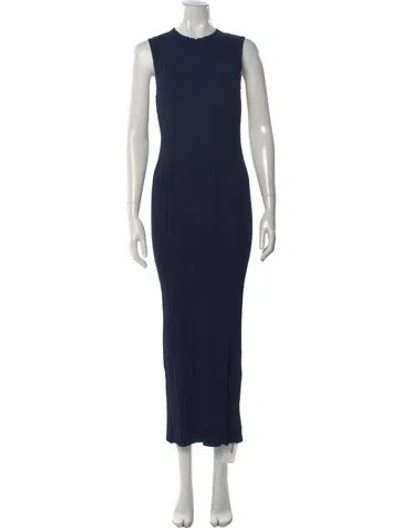 Pre-owned Rohe Crew Neck Long Dress In Blue