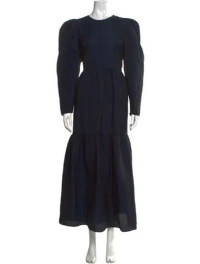 Pre-owned Rohe Crew Neck Long Dress In Blue