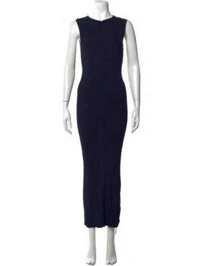 Pre-owned Rohe Crew Neck Long Dress In Blue