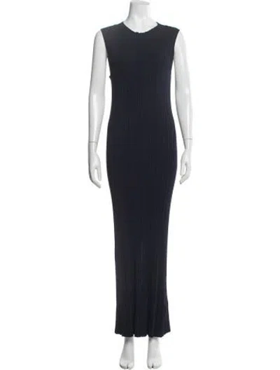 Pre-owned Rohe Crew Neck Long Dress In Blue