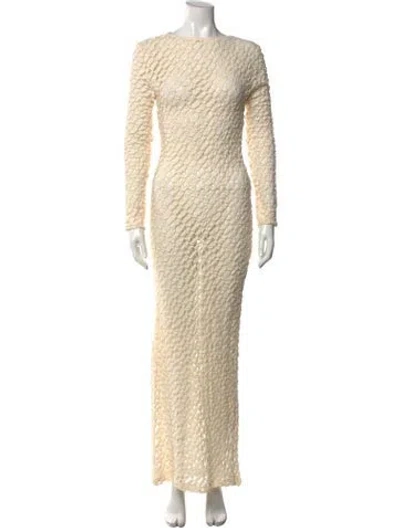 Pre-owned Rohe Crew Neck Long Dress W/ Tags In Neutrals