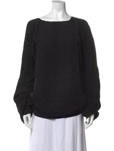 Pre-owned Rohe Crew Neck Long Sleeve Top In Black