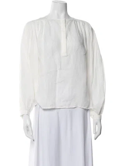 Pre-owned Rohe Crew Neck Long Sleeve Top In Neutrals