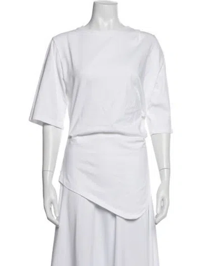 Pre-owned Rohe Crew Neck Short Sleeve Top In White