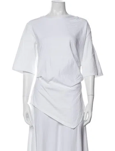 Pre-owned Rohe Crew Neck Short Sleeve Top In White