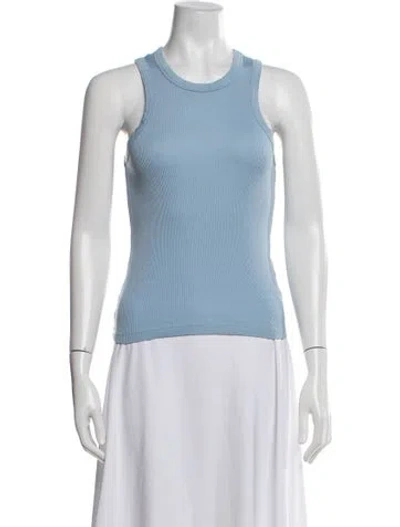 Pre-owned Rohe Crew Neck Sleeveless Top In Blue