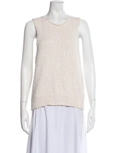 Pre-owned Rohe Crew Neck Sleeveless Top In Neutral