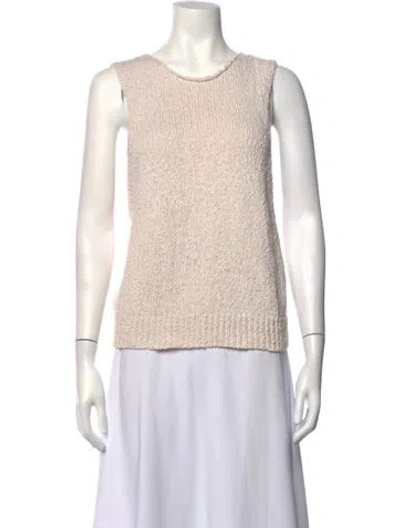 Pre-owned Rohe Crew Neck Sleeveless Top In Neutrals