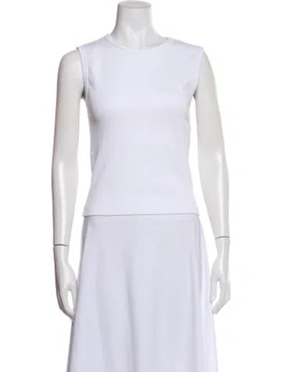 Pre-owned Rohe Crew Neck Sleeveless Top In White
