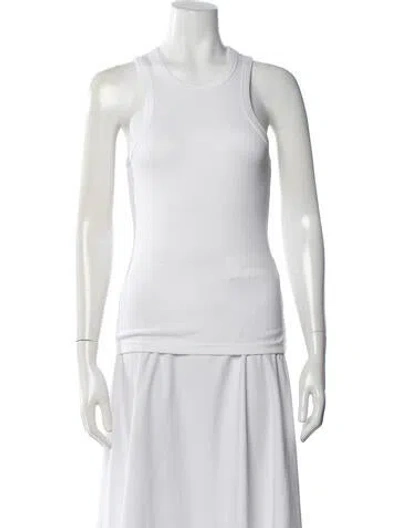 Pre-owned Rohe Crew Neck Sleeveless Top In White