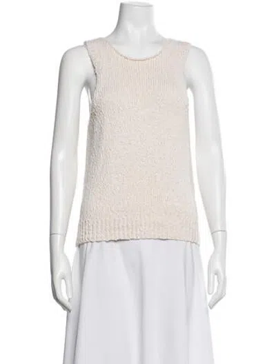 Pre-owned Rohe Crew Neck Sleeveless Top In White