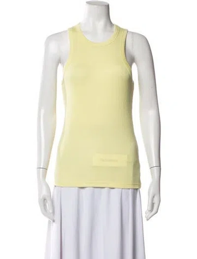 Pre-owned Rohe Crew Neck Sleeveless Top In Yellow
