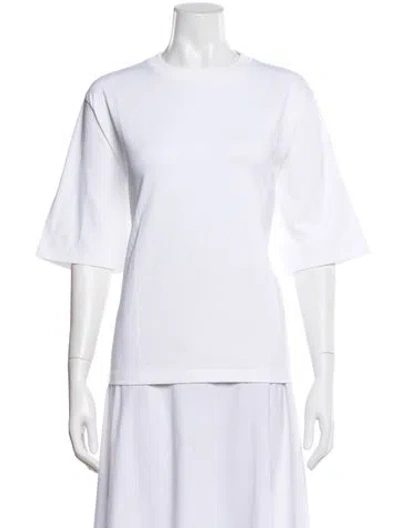 Pre-owned Rohe Crew Neck Three-quarter Sleeve T-shirt In White