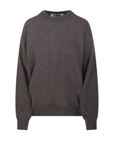 Rohe Crew-neck With Open Armhole Sweater In Neutral