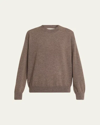 Rohe Crewneck Cashmere-wool Sweater In Brown