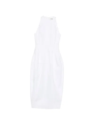 Rohe Crew-neck Midi Dress In White