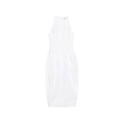 Rohe Crew-neck Midi Dress In White