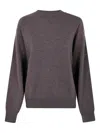 Rohe Róhe Crew-neck With Open Armhole Sweater In Brown