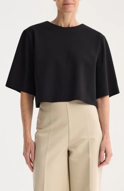 Rohe Róhe Crop Scuba Top In Black