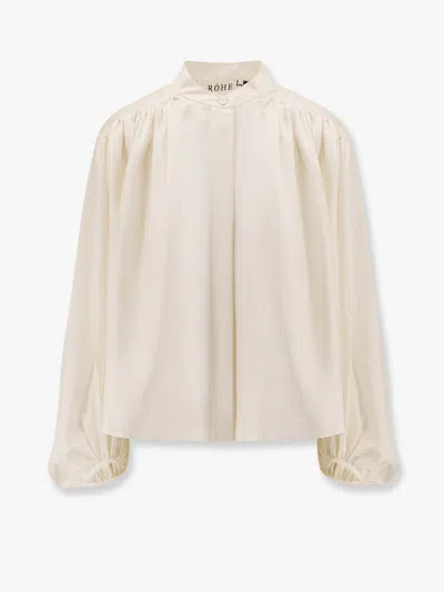 Rohe Crop Silk Shirt In Neutral