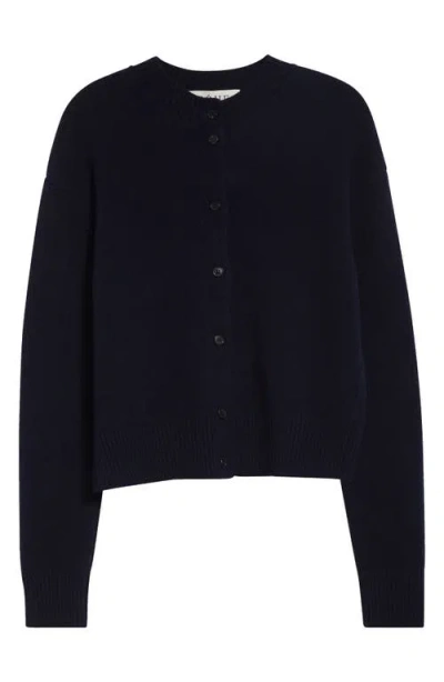 Rohe Róhe Crop Wool Cardigan In Blue