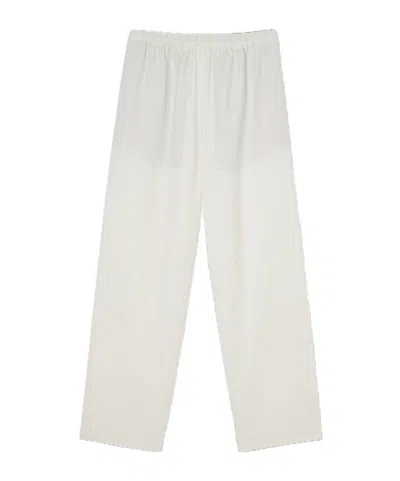 Rohe Cropped Wide Leg Trousers In White