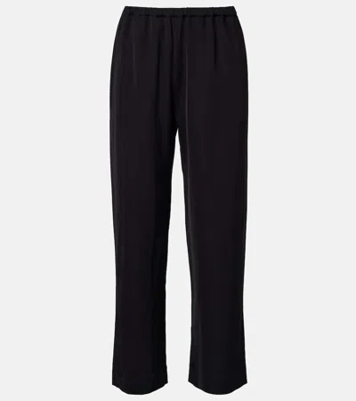 Rohe Róhe Cropped Wide-leg Pants In Black