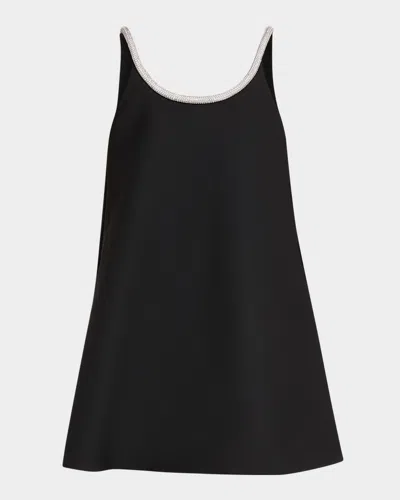 Rohe Crystal Appliqué A-line Mini Dress In Black