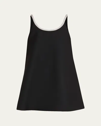 Rohe Crystal Appliqué A-line Mini Dress In Black