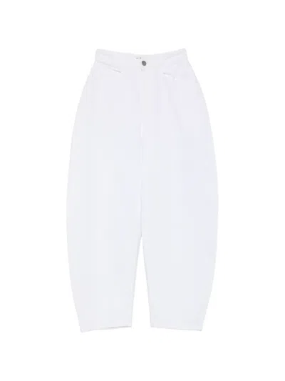 Rohe Curved Wide-leg Jeans In White